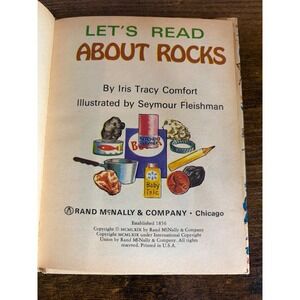 1969 Let's Read About Rocks Start-Right Elf Book Rand McNally Vintage Children's